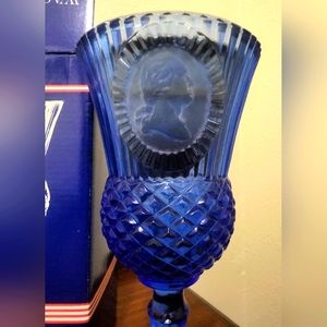 AVON The Washington Goblet Fostoria Candle Holder Fankincence & Myrrh Candle 🕯